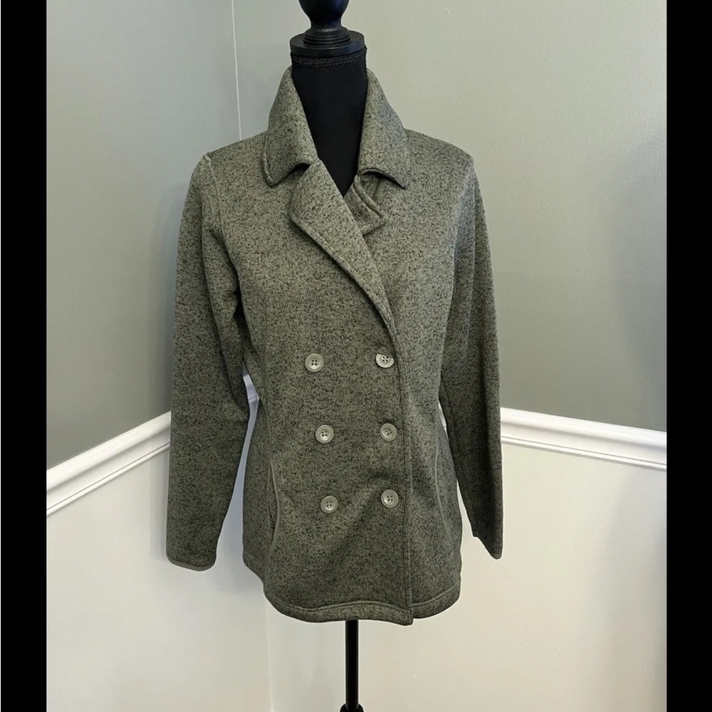 Eddie Bauer Women's Green 3-Button Up Jacket Blazer Size M